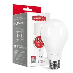 Лампа светодиодная  15Вт  220В Е27 4100K Maxus 1-LED-782/568