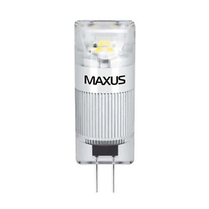 Лампа светодиодная капсула 1Вт  12В G4 3000K Maxus' CR High Tech 1-LED-339-T (гарантия пять лет)