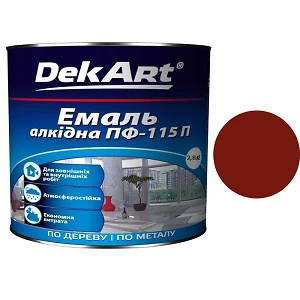 Эмаль ПФ-115 DekArt Вишневая  0,9 кг