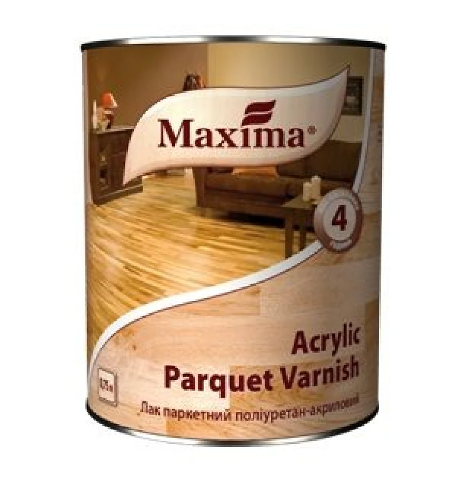 Лак паркетный полиуретан-акриловый глянцевый Maxima 0,75 л