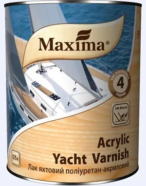 Лак яхтный Maxima полиуретан-акриловый глянцевый 0,75 л