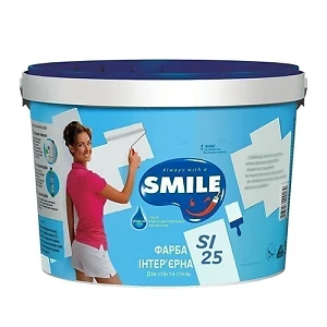 Краска акриловая Smile SI-25 Для стен и потолков Белоснежная  10 л 14 кг