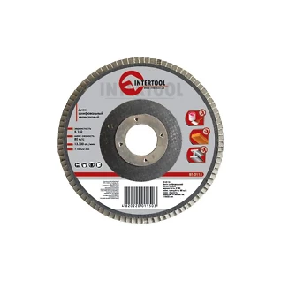 Диск шлифовальный лепестковый 125*22мм 100 Intertool BT-0210