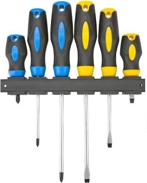 Набор отверток SL5x38, SL5x100, SL6,5x150, PH1x100, PH2x38 PH2x150 Topex 39D886