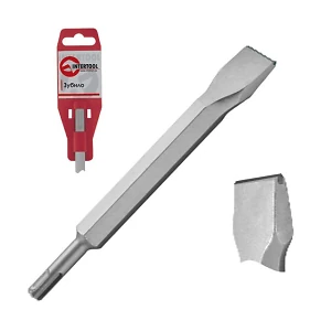 Зубило SDS-plus плоское 25*14*250мм с победитовой напайкой Intertool SD-0450