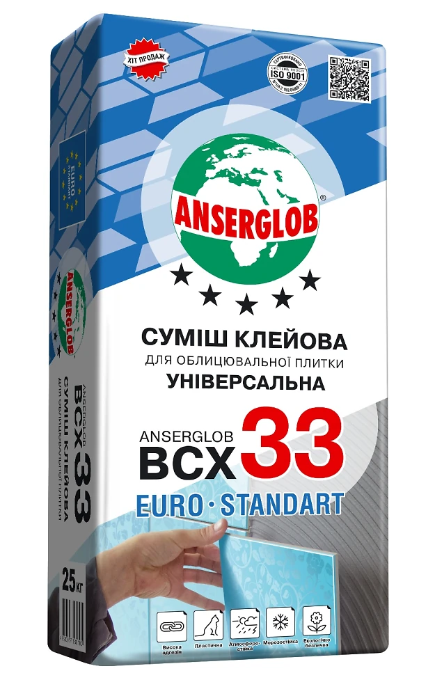 Клей для плитки  Ансерглоб BCX 33 25 кг