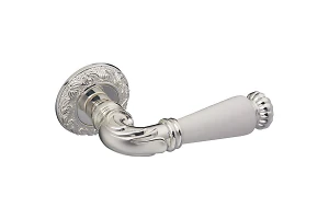 Ручка на розетке Gavroche NEODIUM Nd  Z20  цвет BS/W (яркое серебро/белый)