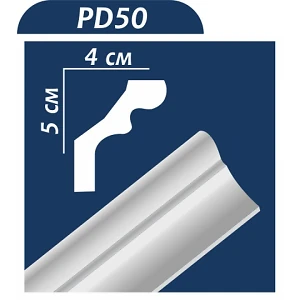 Плинтус потолочный РD 50 (50*40мм) Premium Decor 1м