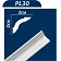 Плинтус потолочный РL 30 (30*30мм) Premium Decor 1м