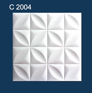 Плитка потолочная пенополистирольная C2004 Белые Бабочки Solid 1м2