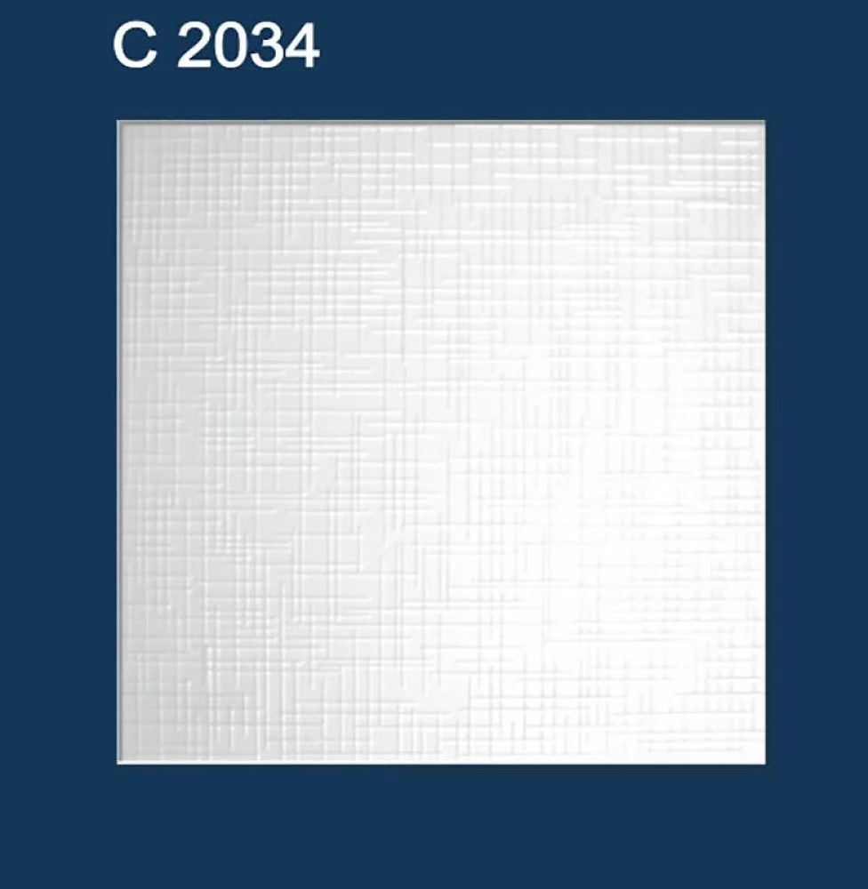 Плитка потолочная пенополистирольная C2034 Белый Лабиринт Solid 1м2