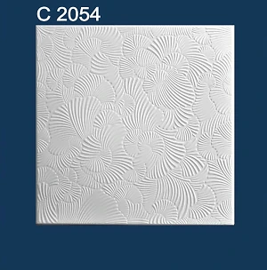 Плитка потолочная пенополистирольная C2054 Белый Калейдоскоп Solid 1м2