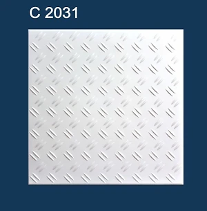 Плитка потолочная пенополистирольная C2031 Белые Штрихи Solid 1м2