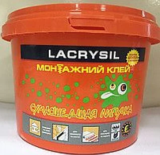 Клей Лакрисил универсальный монтажный акриловый Сумасшедшая липучка 1,2кг