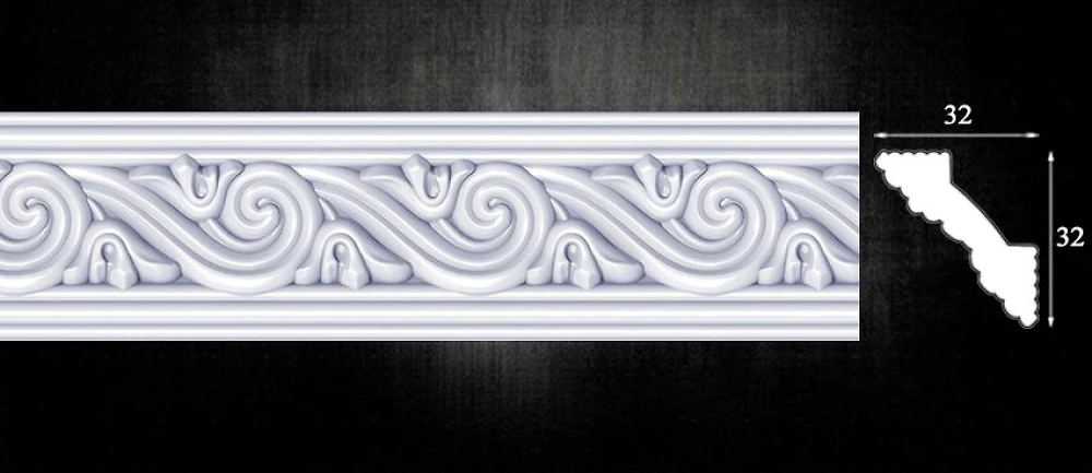 Плинтус потолочный Optima Decor/120 402