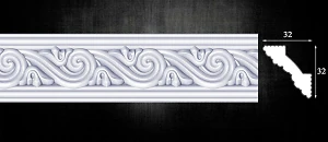 Плинтус потолочный Optima Decor/120 402
