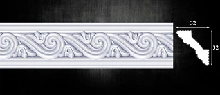 Плинтус потолочный Optima Decor/120 402