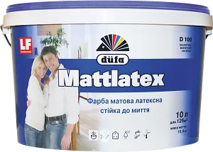 Краска водно-дисперсионная  Dufa Mattlatex  10 л 14 кг D100