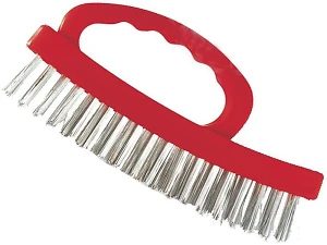 Щетка ручная  (сталь 5 рядов, пластиковая круглая ручка, 165мм)   Intertool BT-0010