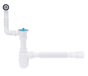 Сифон  Krono SY26010243 для умывальника #рс#с круглым переливом, выпуск 70мм выход d50 мм