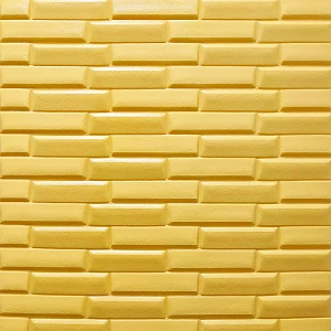 Самоклеющаяся 3D панель 700 * 770мм * 5мм Кладка Песочно-желтая 32