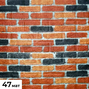 Самоклеющаяся 3D панель 700 * 770мм * 6мм кирпич екатеринославский мат 47