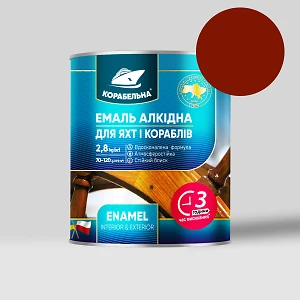 Краска КОРАБЕЛЬНАЯ 2.8кг вишневая (эмаль алкидная ПФ-115 по металлу и дереву)