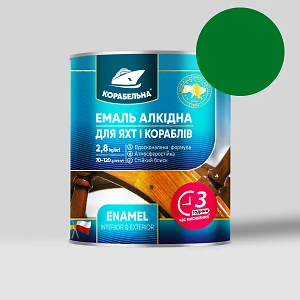 Краска КОРАБЕЛЬНАЯ 2.8кг темно-зеленая (эмаль алкидная ПФ-115 по металлу и дереву)