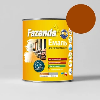 Краска FAZENDA 2.8кг желто-коричневая (эмаль алкидная ПФ-266 для пола)