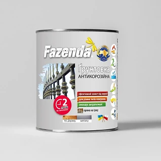 Грунтовка ГФ-021 FAZENDA Антикорозийная Серая 2,8 кг
