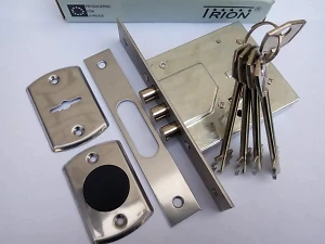 Замок врезной сувальдный TRION дополнит1082 1082 (888) 5 ключей (B-51)