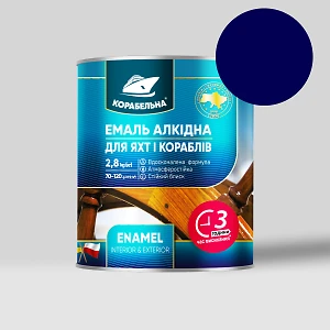 Краска КОРАБЕЛЬНАЯ 2.8кг синяя (эмаль алкидная ПФ-115 по металлу и дереву)