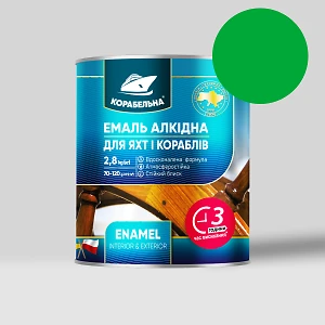 Краска КОРАБЕЛЬНАЯ 0.25кг зеленая (эмаль алкидная ПФ-115 по металлу и дереву)