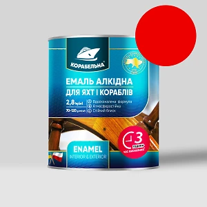 Краска КОРАБЕЛЬНАЯ 0.25кг красная (эмаль алкидная ПФ-115 по металлу и дереву)