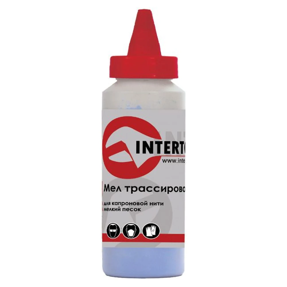 Мел трассировочный для малярных шнуров 115г синий  Intertool MT-0005