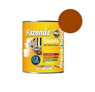 Краска FAZENDA 0.9кг желто-коричневая (эмаль алкидная ПФ-266 для пола)