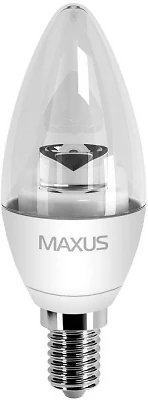 Лампа светодиодная свеча 4Вт  220В Е14 3000K Maxus' AL High Tech 1-LED-329 (гарантия пять лет)