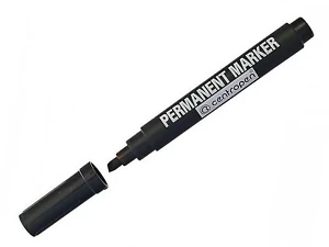 Маркер толстый скошенный   черный Centropen