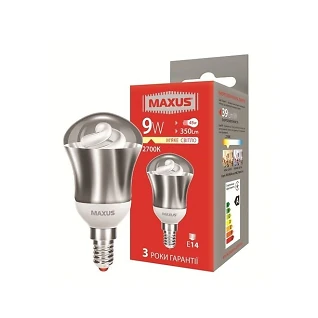 Лампа энергосберегающая R50  9Вт  220В Е14 2700K 'Maxus' Reflector 1-ESL-328-1 (гарантия три года)