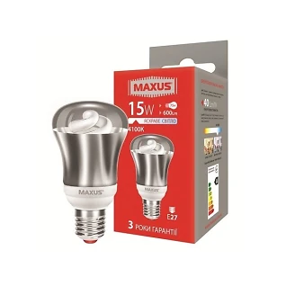 Лампа энергосберегающая R63 15Вт  220В Е27 4100K 'Maxus' Reflector 1-ESL-335-1 (гарантия три года)