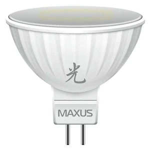 Лампа светодиодная MR16 5Вт  220В GU5.3 4100K Maxus' AP SAKURA 1-LED-400-01(гарантия пять лет)