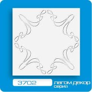 Плитка потолочная пенополистирольная белая Лагом (3702) 1м2
