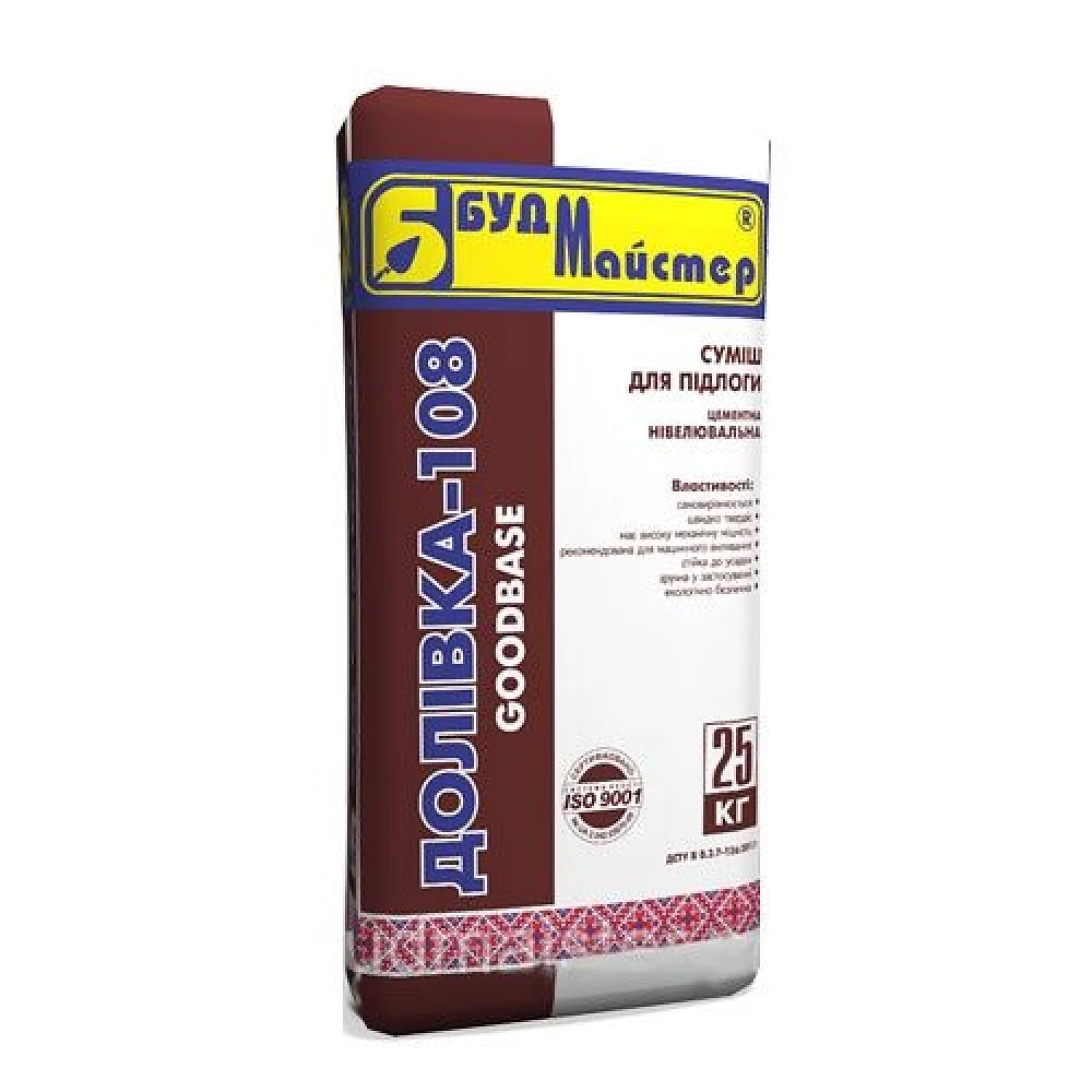 Стяжка цементная нивелюрующая БудМастер ДОЛВКА-108 (GOODBASE) 25кг
