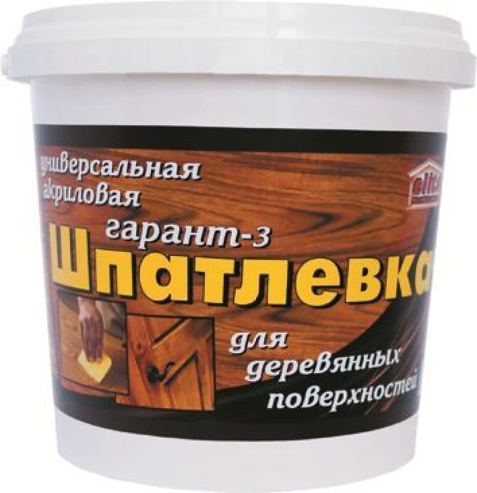 Шпатлевка готовая для дерева Дивоцвiт Гарант-3  1,5 кг Белая