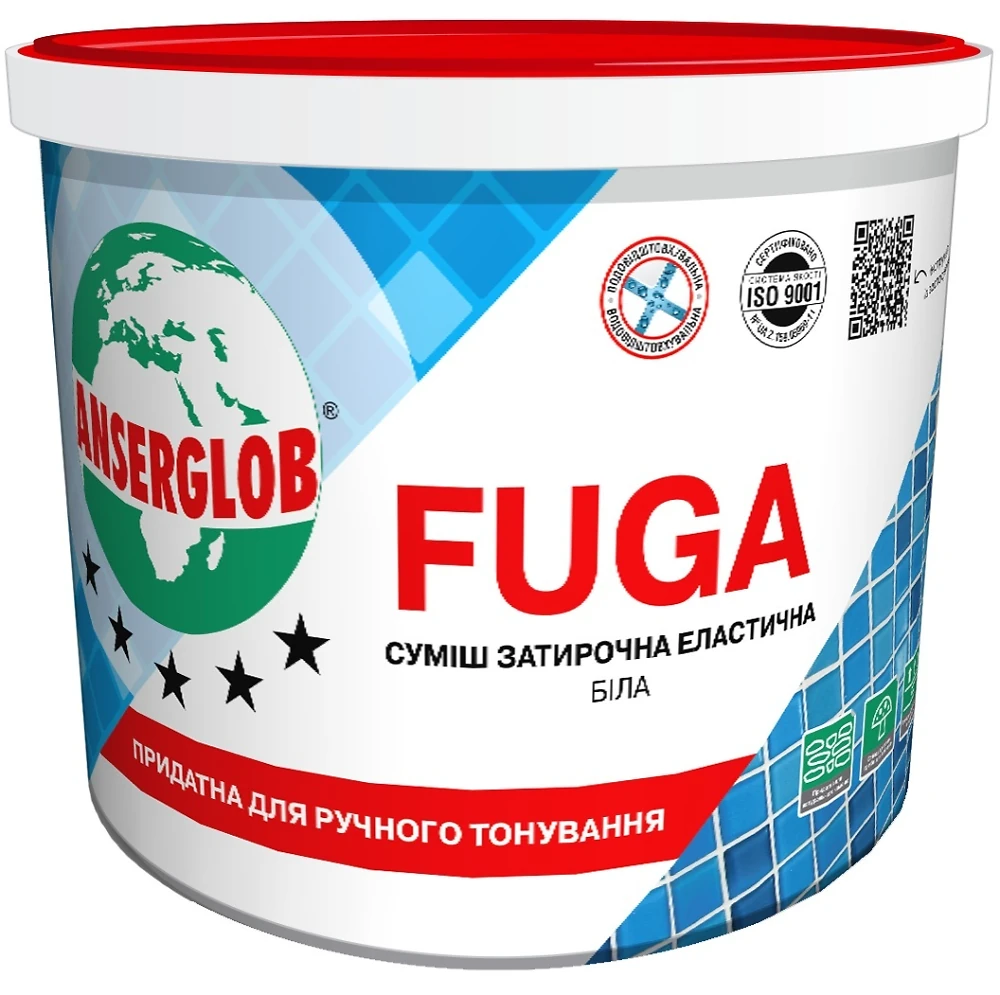 Затирка для плитки Anserglob Fuga белый, 3кг