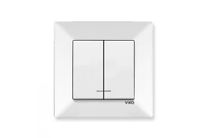 Viko Meridian белый Выключатель 2-й с подсветкой