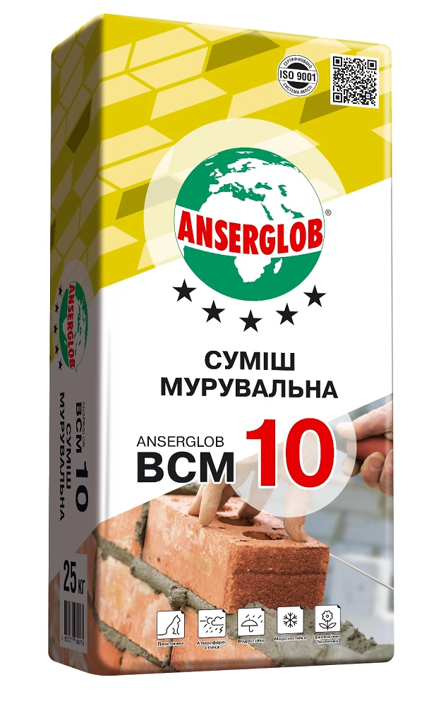Смесь цементно-песчаная Анцерглоб BCM-10 строитель 25 кг