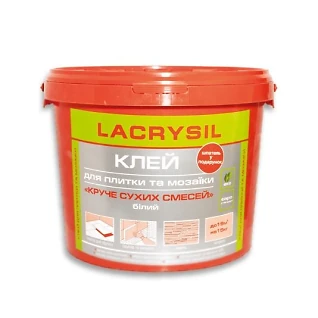 Клей для мозайки и плитки Лакрисил белый Круче сухих смесей" 1 кг"