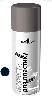 Эмаль Для пластика структурная Черная эластичная (RAL 9005) 400 мл  NewTon (аэрозоль)