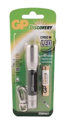 Фонарь ручной светодиодный 1 Led (CREE) GP Compact LCE202,AU-U1 (+1AAA) блистер 40ч